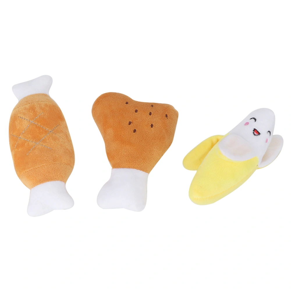 3PCS Pet Dog Plush Molar Tooth Cleaning Bite Toy Training Stress Release Toys