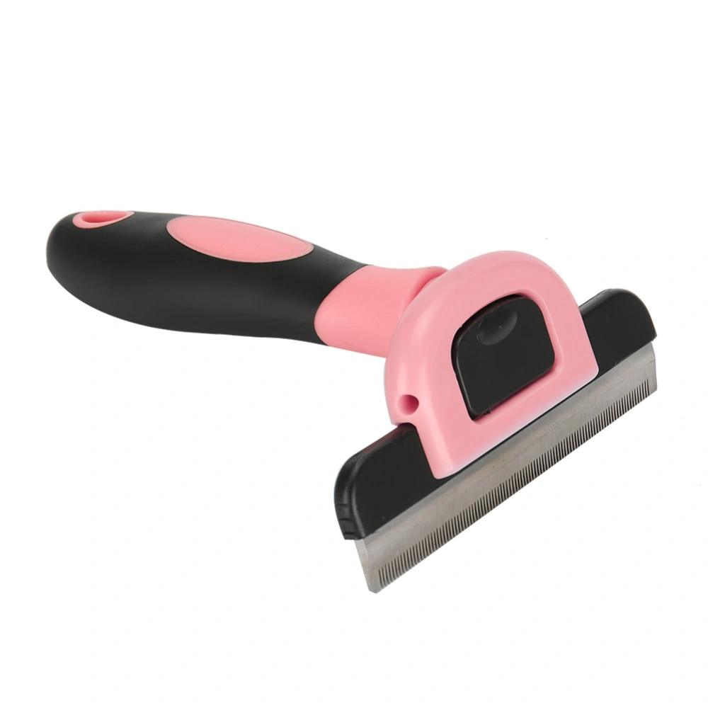 Pet Hair Remover Dog Cat Grooming Tool Massage Comb Brush Detachable Clipper Trimmer CombsL pink