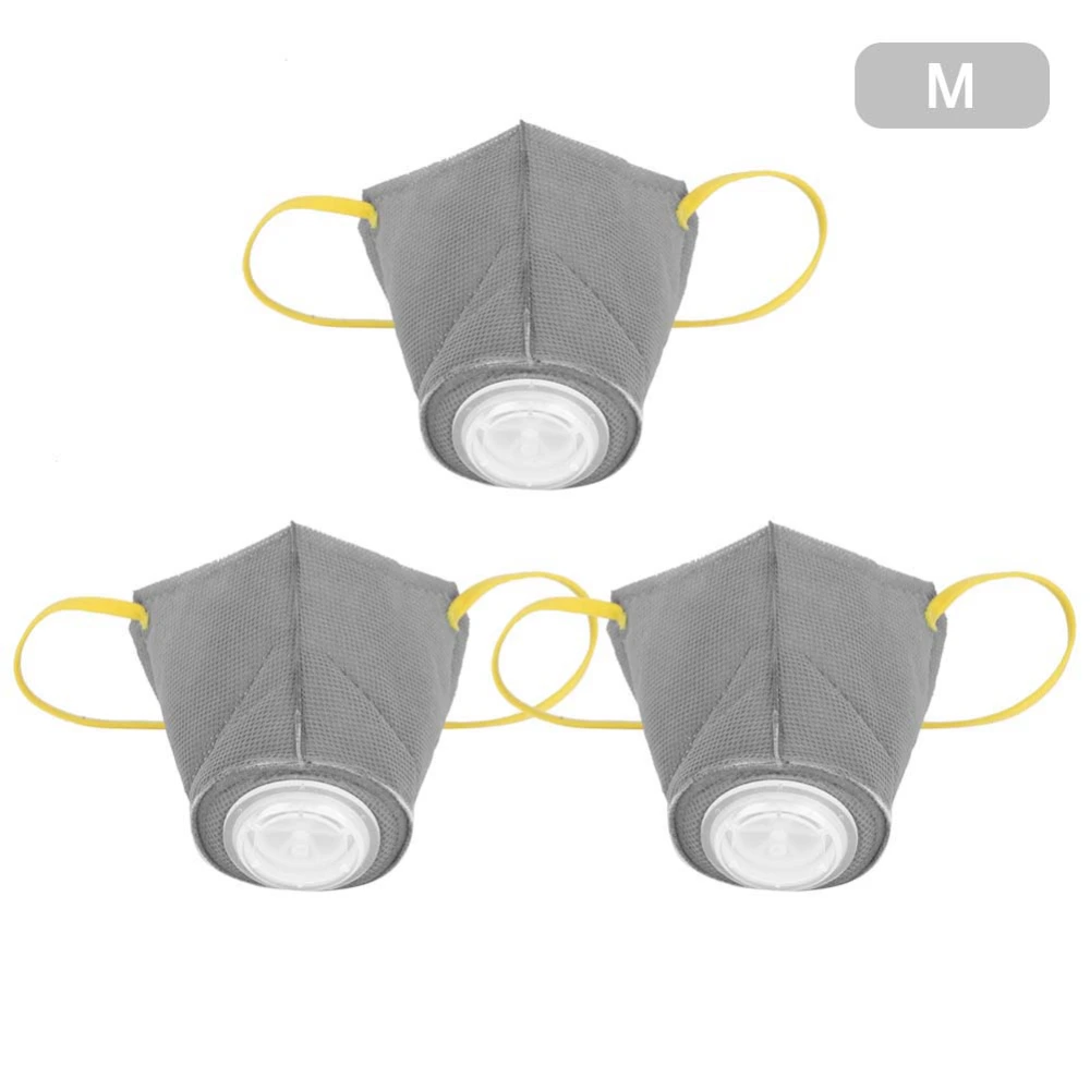 3Pcs Breathing Valve Three Layers Non-Woven Fabrics Pet Dog Anti-Haze Mouth-MuffleM