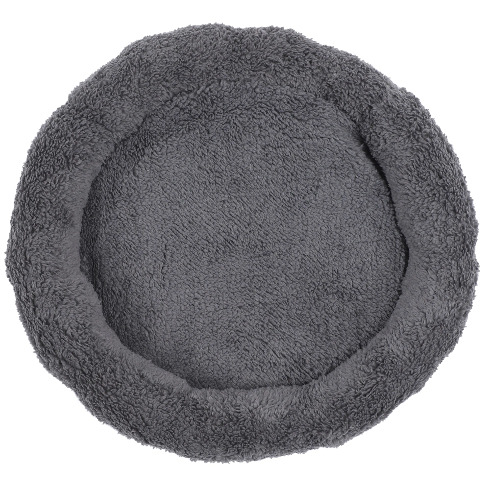 Pet Deep Sleep Nest Soft Breathable Improved Sleep Round Bed Cushion for Cats and DogsDark Gray L