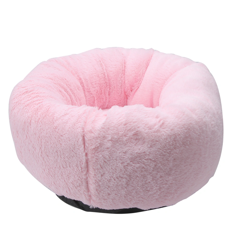 Winter Keeping Warm Plush Pet Soft Mat Sleeping Pad Bed Dog Cat Puppy Round Cushion Nest AccessoryPink