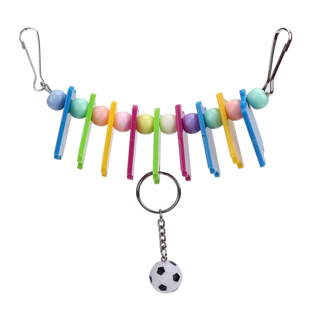 Colorful Plastic Iron Pet Parrot Football Chewing Biting Hanging String Swing Toy Bird Cage Accessories