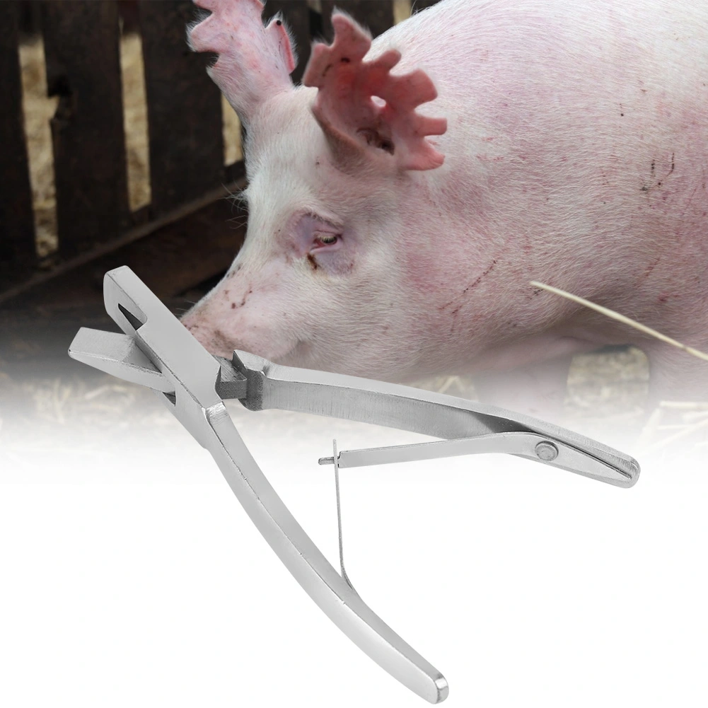 1 Pc Stainless Steel Farm Animals Ear Mark Cutter Tongs Pliers Pig Ears Tag Plier Identify Tool(V Shape)