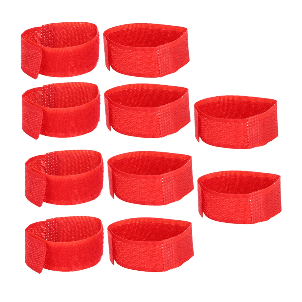 10pcs Noise Free Neckband AntiHook Prevent Chickens from Screaming Collar for Pet Roosters(Red Normal Style)