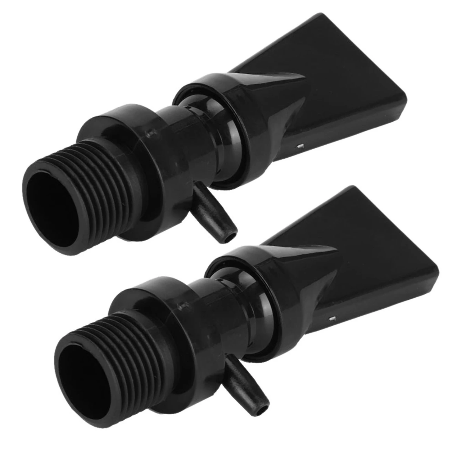 2pcs 360° Rotating Adapter Aquarium Duckbill Nozzle Fish Tank Water Outlet Tube with Aeration Port