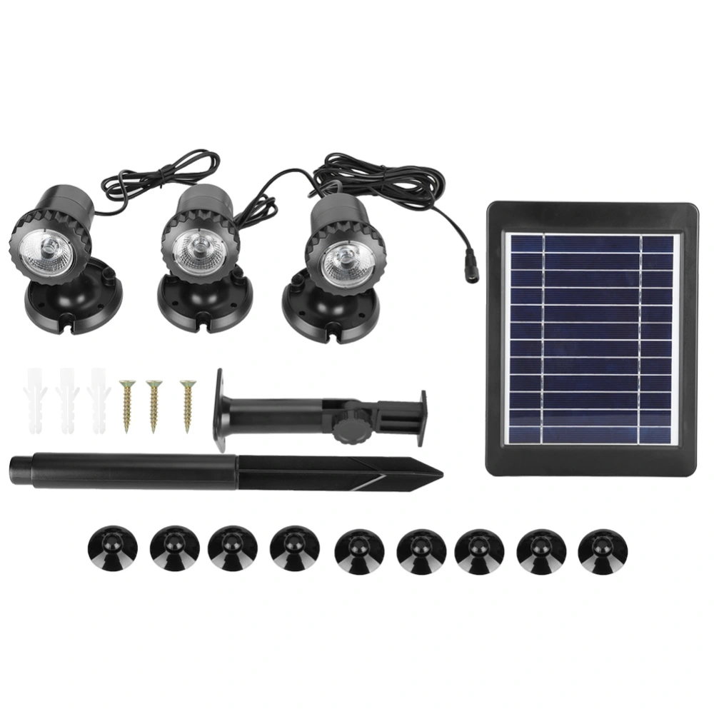 Solar Energy Underwater Lamp Equipment with Light Heads Energy Saving IP65 Waterproof