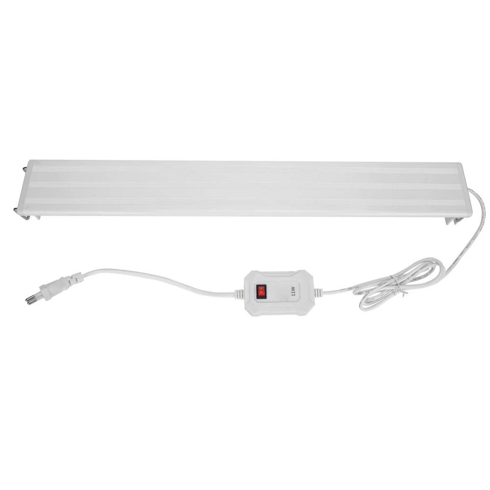 220V EU Plug Fish Tank Aquarium LED Frame Light Plant Lamp with Telescopic BracketTiming Type White Light ZY-49K