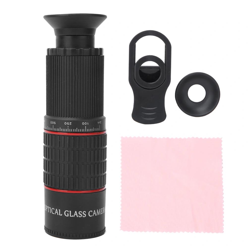 Optical Glass Black 20X Magnification Convenient HD External Lens Mobile Phone Telescope