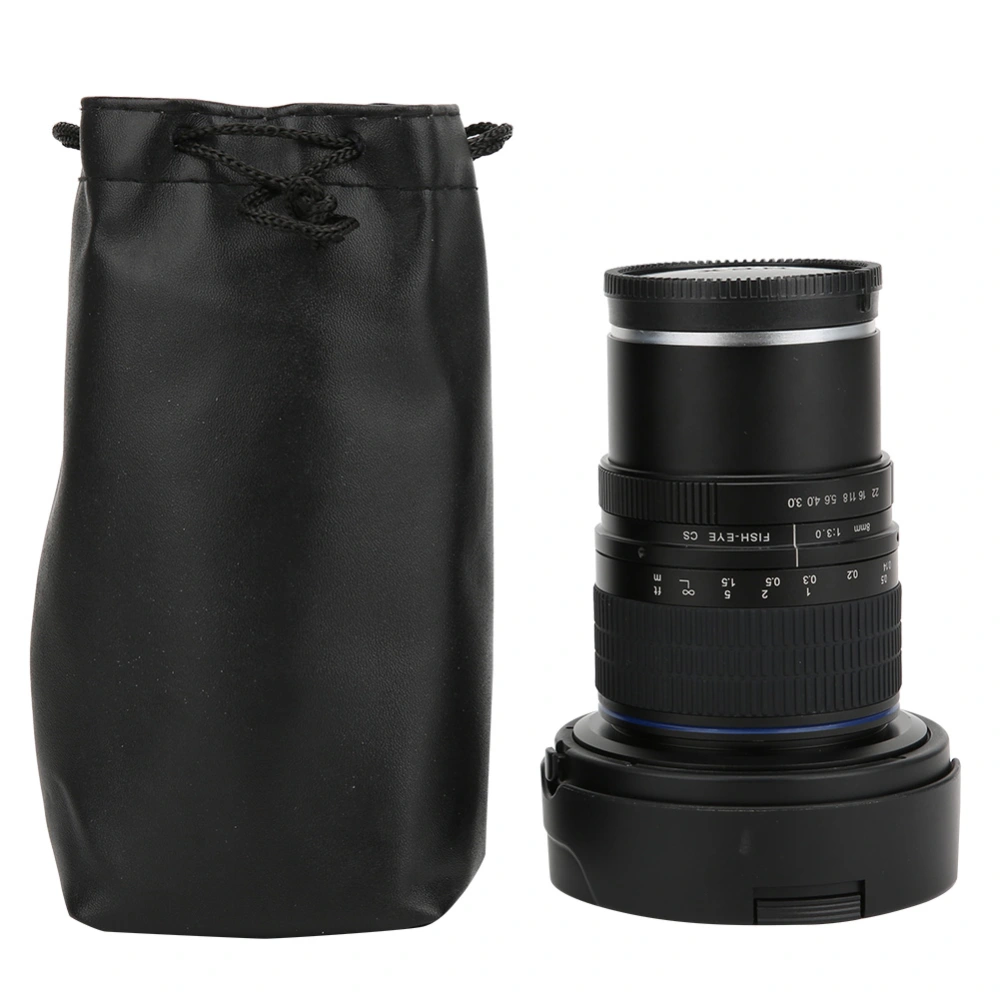 Optical Glass 8mm F3.0 Manual Focusing Fisheye Super Wide Angle Lens for Sony E Mount Half Frame Camera