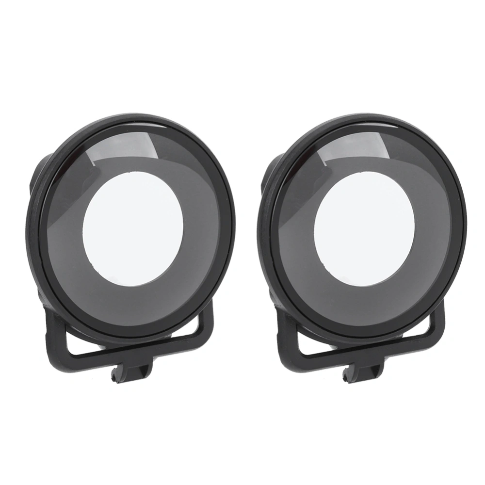 2PCS Plastic Waterproof High Light Transmittance Panoramic Lens Protector Protective Guard Cover for Insta360 ONE R Sports Camera