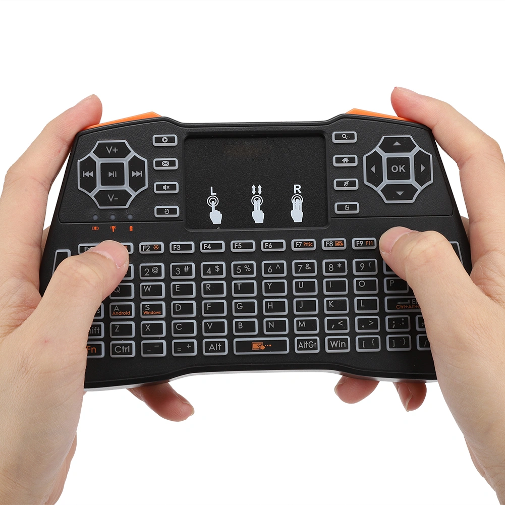 I8 Plus LED Backlit Version 2.4GHz Mini Wireless QWERTY Keyboard with Touchpad