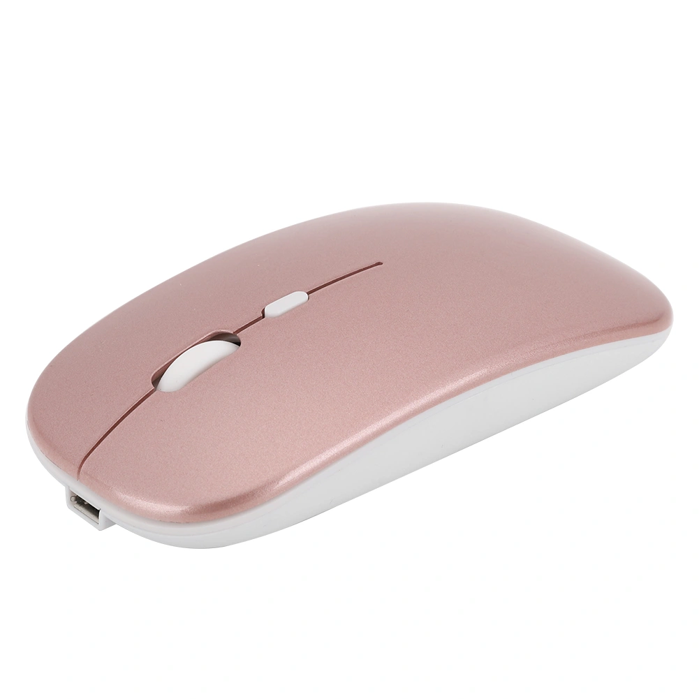 Bluetooth 2.4G Dual Mode Wireless Mouse for Windows 98 / Me / 2000 / XP / Vista / Win 7 / Win8(Rose Gold )