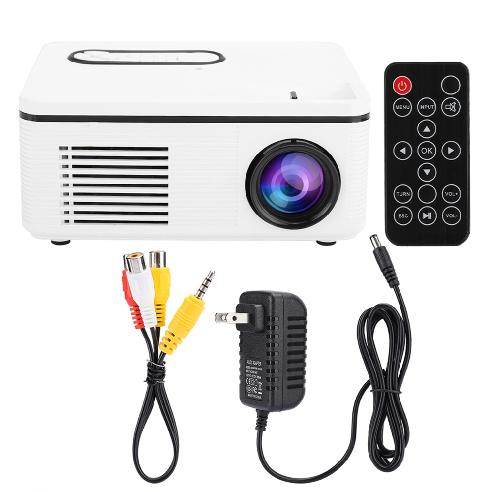 S361 Mini Home Portable LED Projector 1080p HD for Desktop / DVD / Speaker(US 100‑240V)