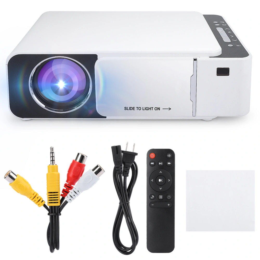 Mini Portable HD Projector 1280 x 720 Home Cinema Theater Media Player US Plug 100V-260VWhite