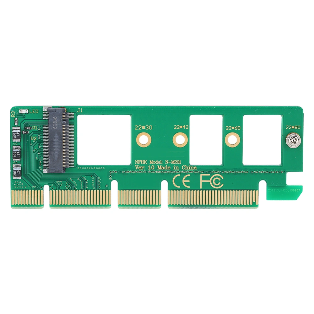 Adapter Transfer Expansion Card PCIE 3.0 x4 x8 x16 to to NVME M.2 NVMe SSD Green ABS