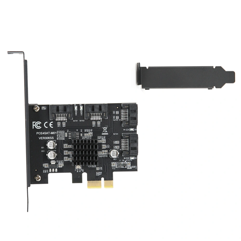 SATA3.0 to PCI E Expansion Card Black ABS 4 Port 6G Adapter Hard Drive Card Support for PM