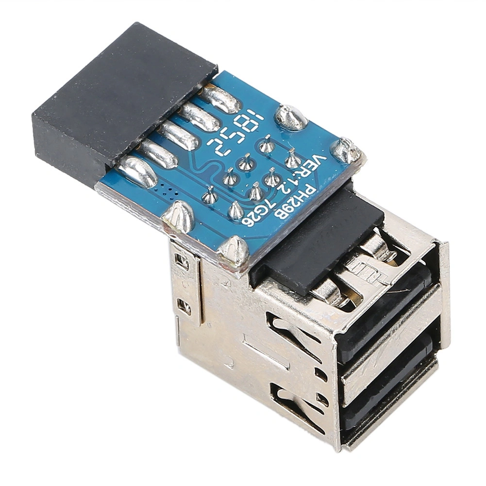 9PIN to 2 Ports USB2.0 Extended Expansion Port Adapter Computer Equipment Accessories