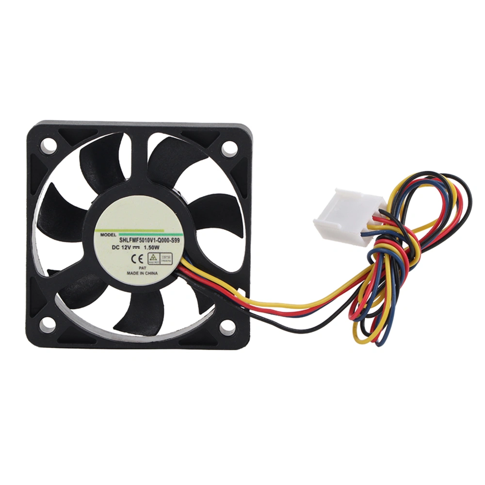 Cooler Fan 5CM 12V 1.50W 4PIN Heat Sink Fan Cooling System for Injection Molding Frame SHLFM5010V1-Q000-S99