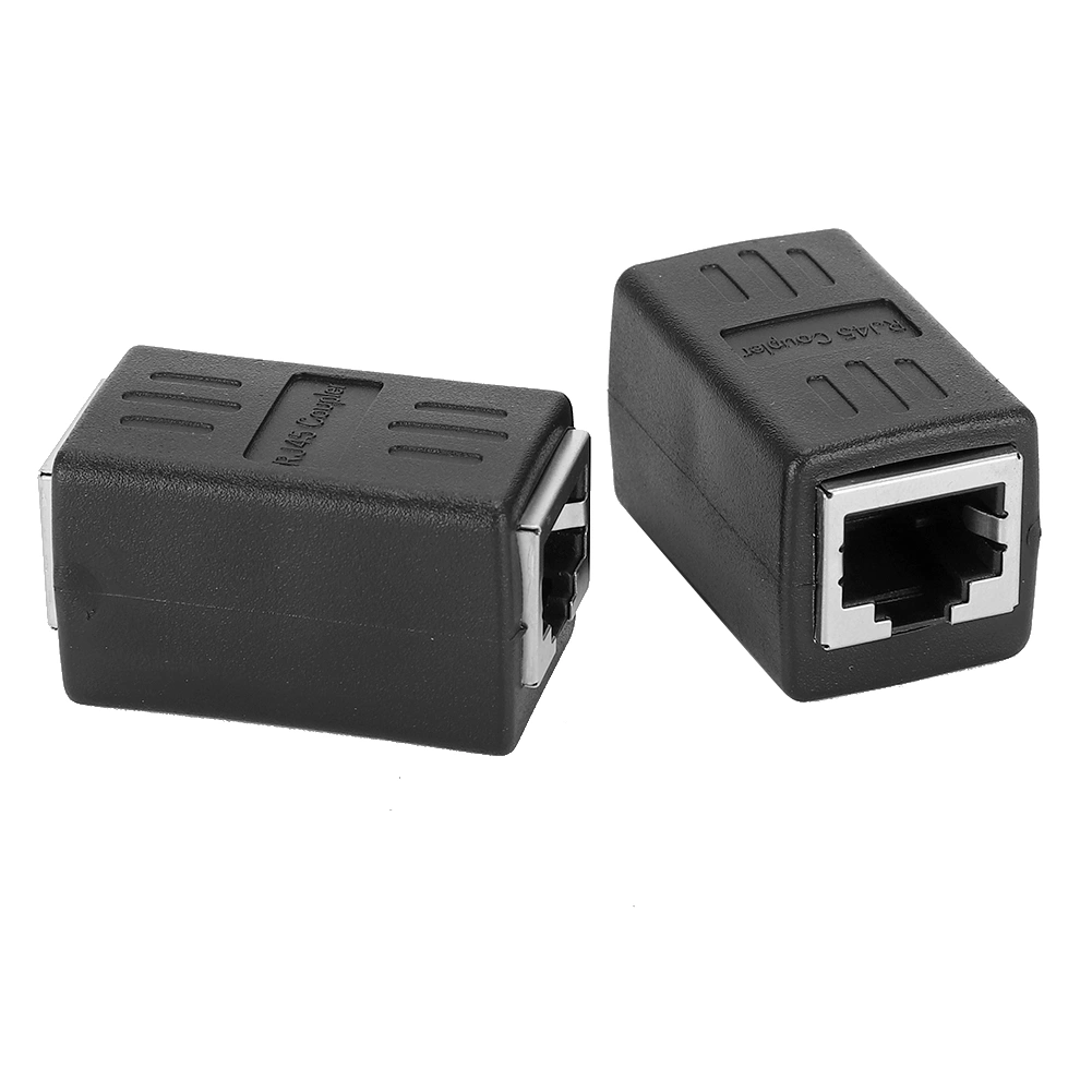 2PCs Cable Coupler RJ45 LAN Connector Embedded Type Female to Female Adapter for Cat7 / Cat6 / Cat5e