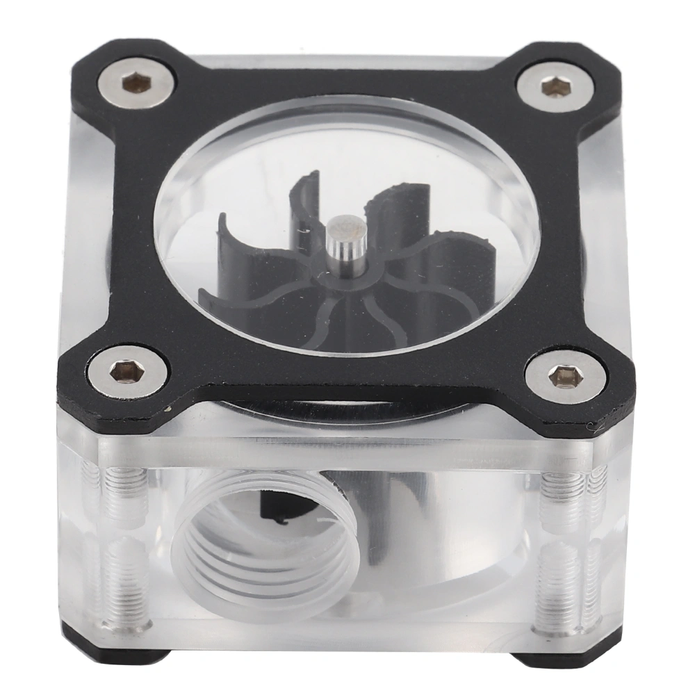 Water Cooling Flow Meter Transparent PMMA Computer Accessories G1/4 Thread(Noir )