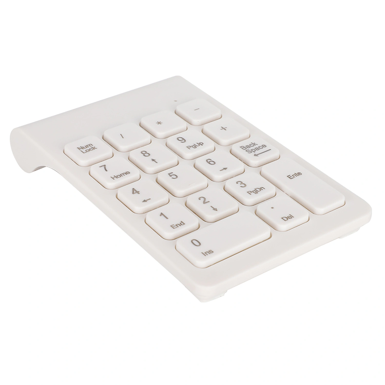 Mini Keyboard Wireless Numeric Keypad 2.4G USB Ergonomic Lightweight PC Computer AccessoryWhite
