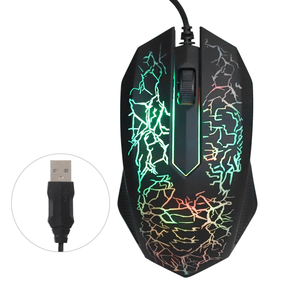 Optical Mouse Wired Professional Gaming for LOL Colorful Backlight Computer Mice A30Black A30