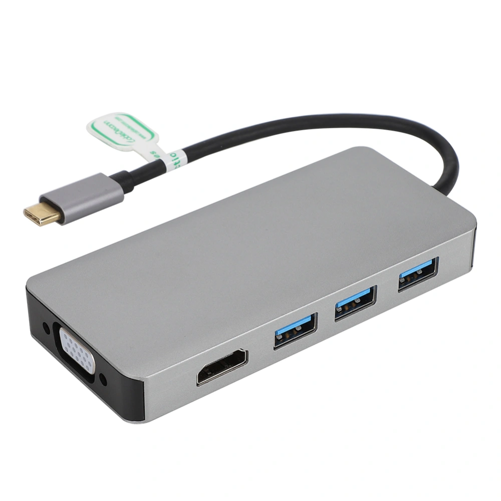 Type C Multi Function Converter with VGaHDMiUSB3.0 x 3 Expansion Interface for 4K HD Video