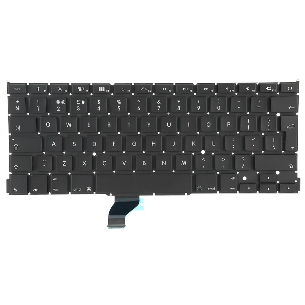 Black Laptop Replacement Keyboard UK Layout Fit for MacBook Pro A1502 13in