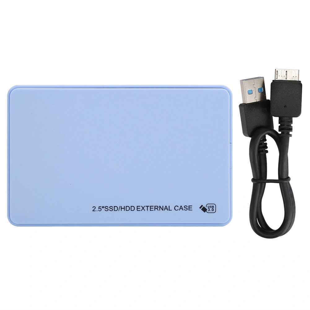 2.5in Mobile Hard Drive External Case ABS 5Gbps Transmission HDD Box USB3.0 SATABlue