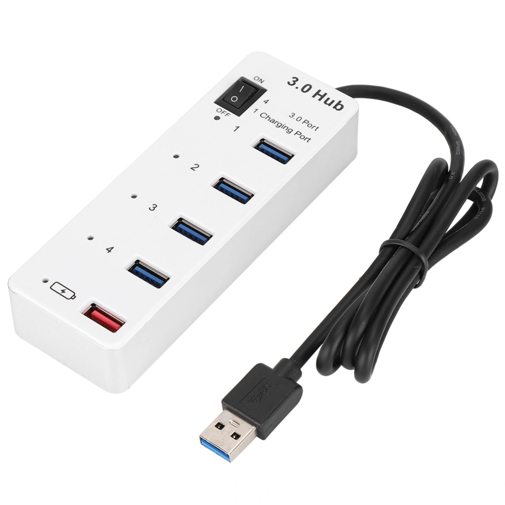 BYL-3011 USB3.0 4 High Speed Hub USB Charging Interface Computer Accessory White