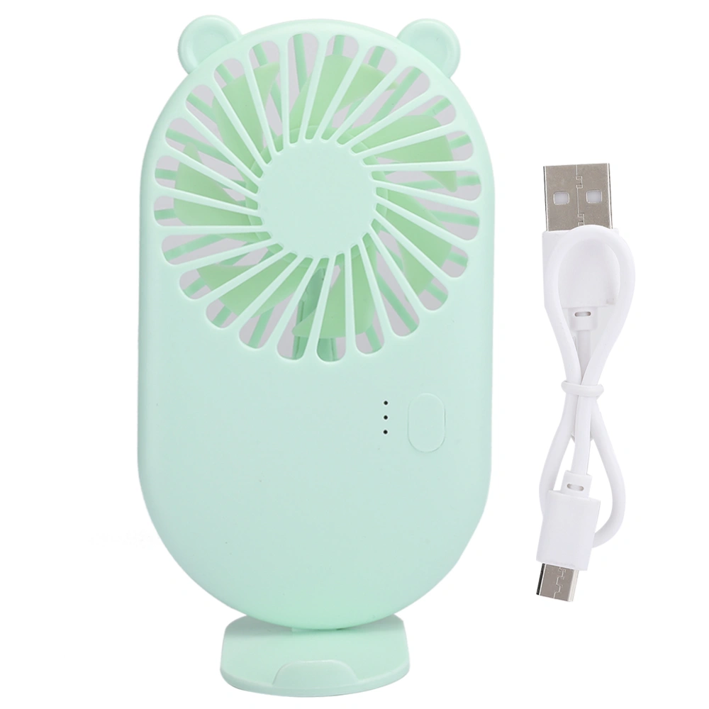 Pocket Fan Mini Cooling System Portable Ultra Quiet Handheld Children Supplies 3-Speed(Green )