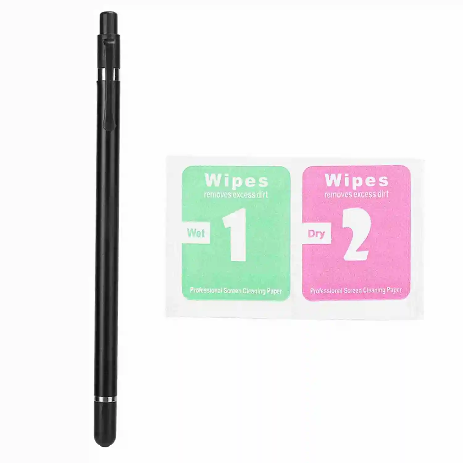 Stylus Pen DoubleHead Tablet Mobile Phone Screen Touching NonRechargeable Universal Type(Black )