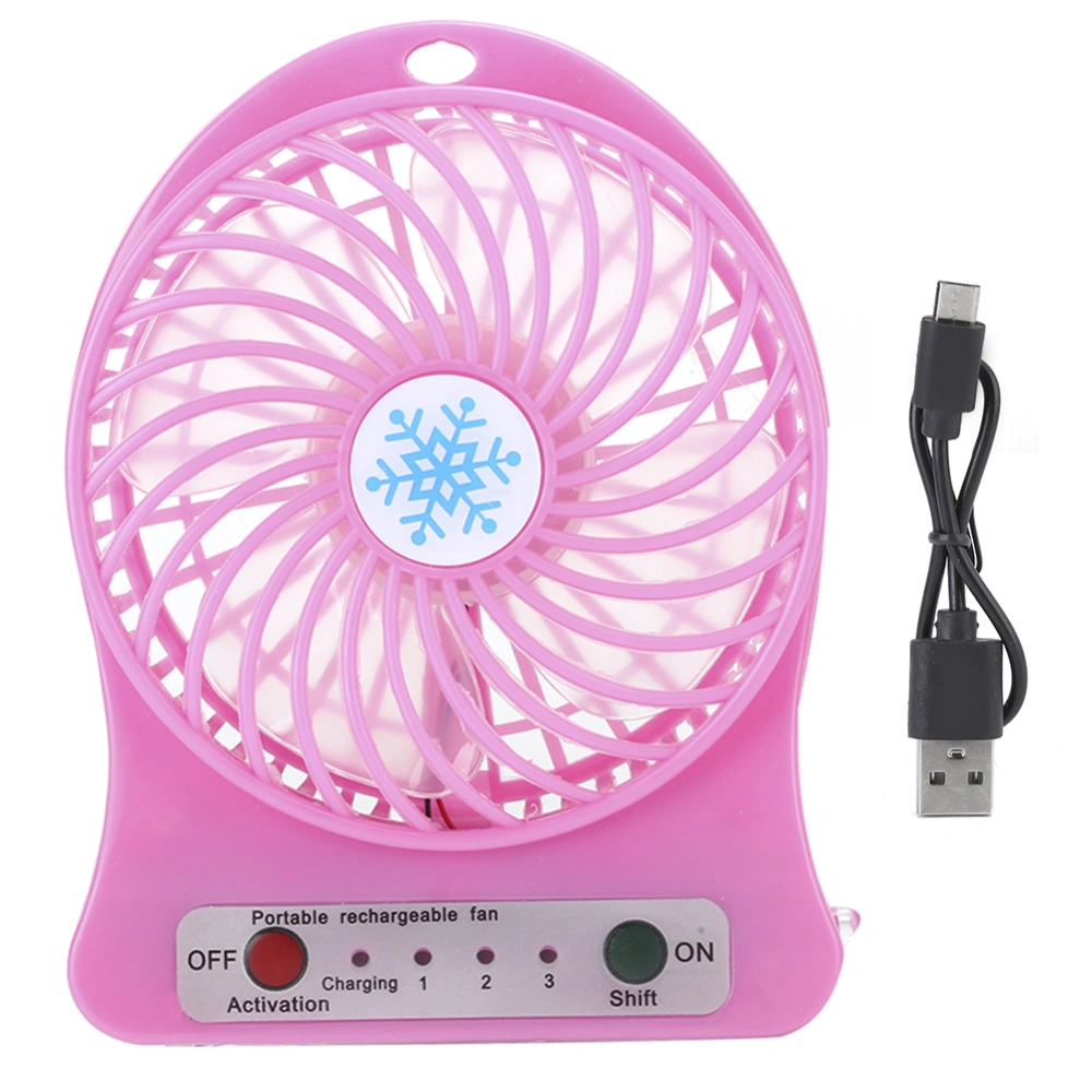 Mini Desk Fan Portable Baby Bed Car Seats Fan USB Rechargeable Small Fan Air CirculatorRed