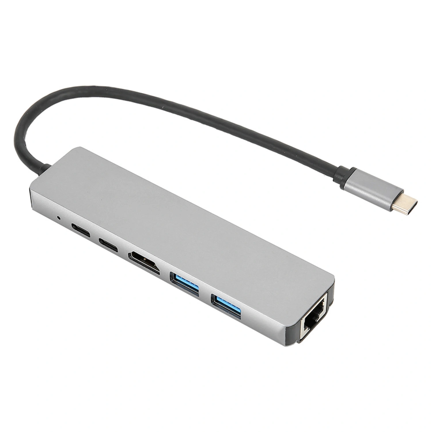 TypeC 6 in 1 Hub MultiFunctional Expansion Dock TypeC to UHd TYPEc HDTvSsrj45
