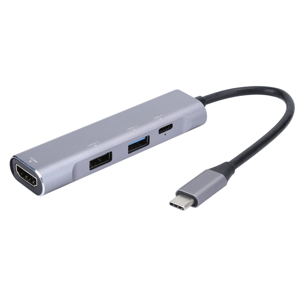 Hub Type‑C to HDMI Pd USB3.0 4‑in‑1 Suitable for OS X/ Huawei/ Samsung