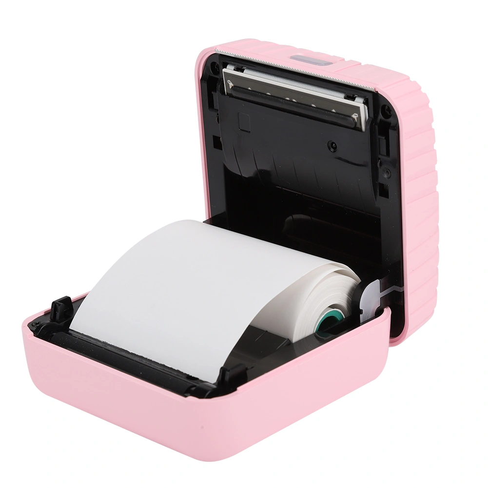 203DPI Photo ABS PC 58mm Bluetooth Printing Manual Tearing Portable Thermal Printer(Pink )