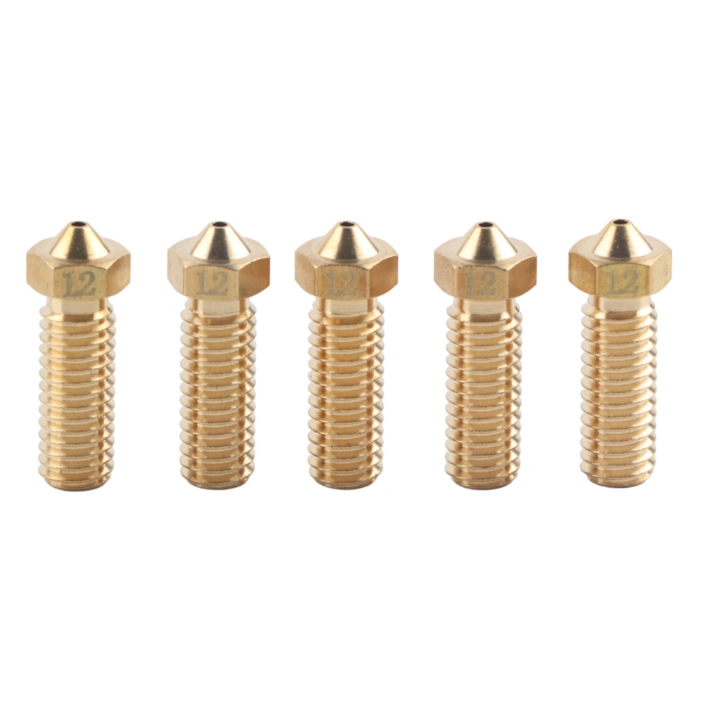 5pcs Brass 1.75mm/1.2mm High Temperature Resistant CNC Machining Extruder Nozzle