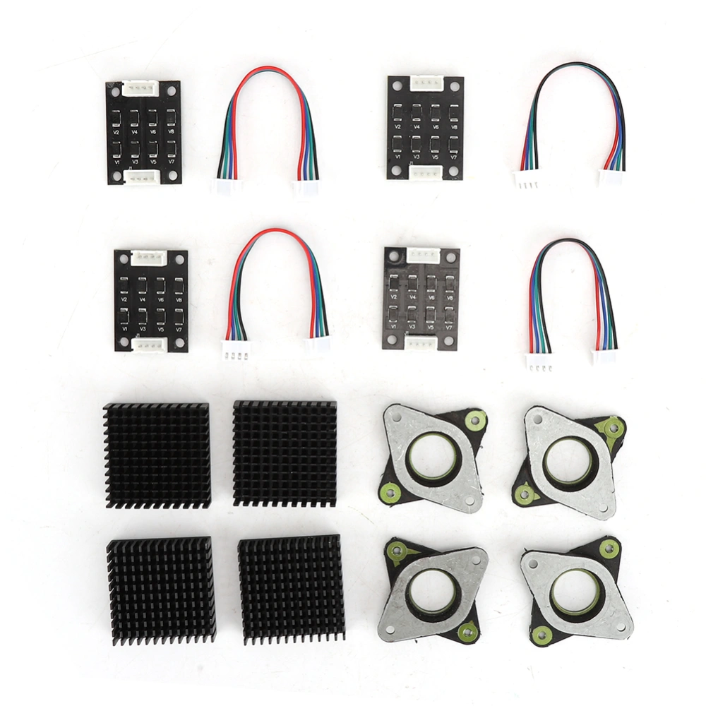 Heatsinks Vibration Dampers Set NEMA17 Stepper Motor 3D Printer Accessories