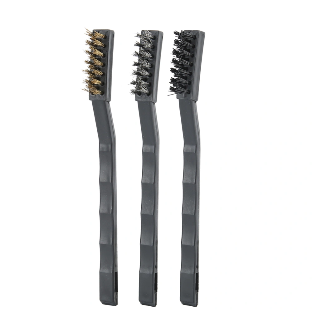 3 Pcs Cleaning Brush 3D Printer Dust Rust Cleaning Brass Steel Nylon Brush for Nozzle Hot Bed