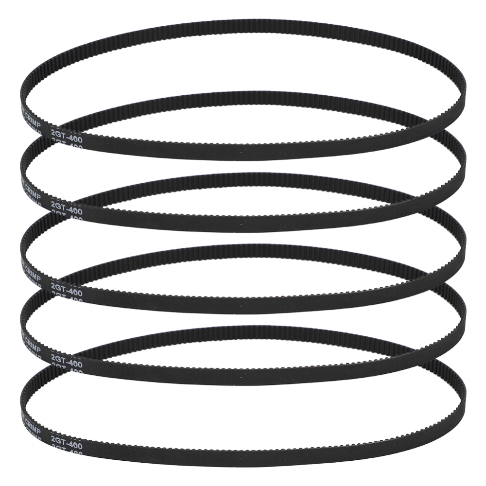 5PCs 3D Printer Accessories GT2-6-400MM Rubber Closed Timing Belt Ring Synchronous Drive Belt