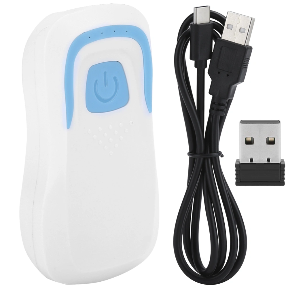 Bar Qr Screen Code Scanner 2.4G Wireless MultiFunction Express IC Card RFID Reader Scanning Device(White )