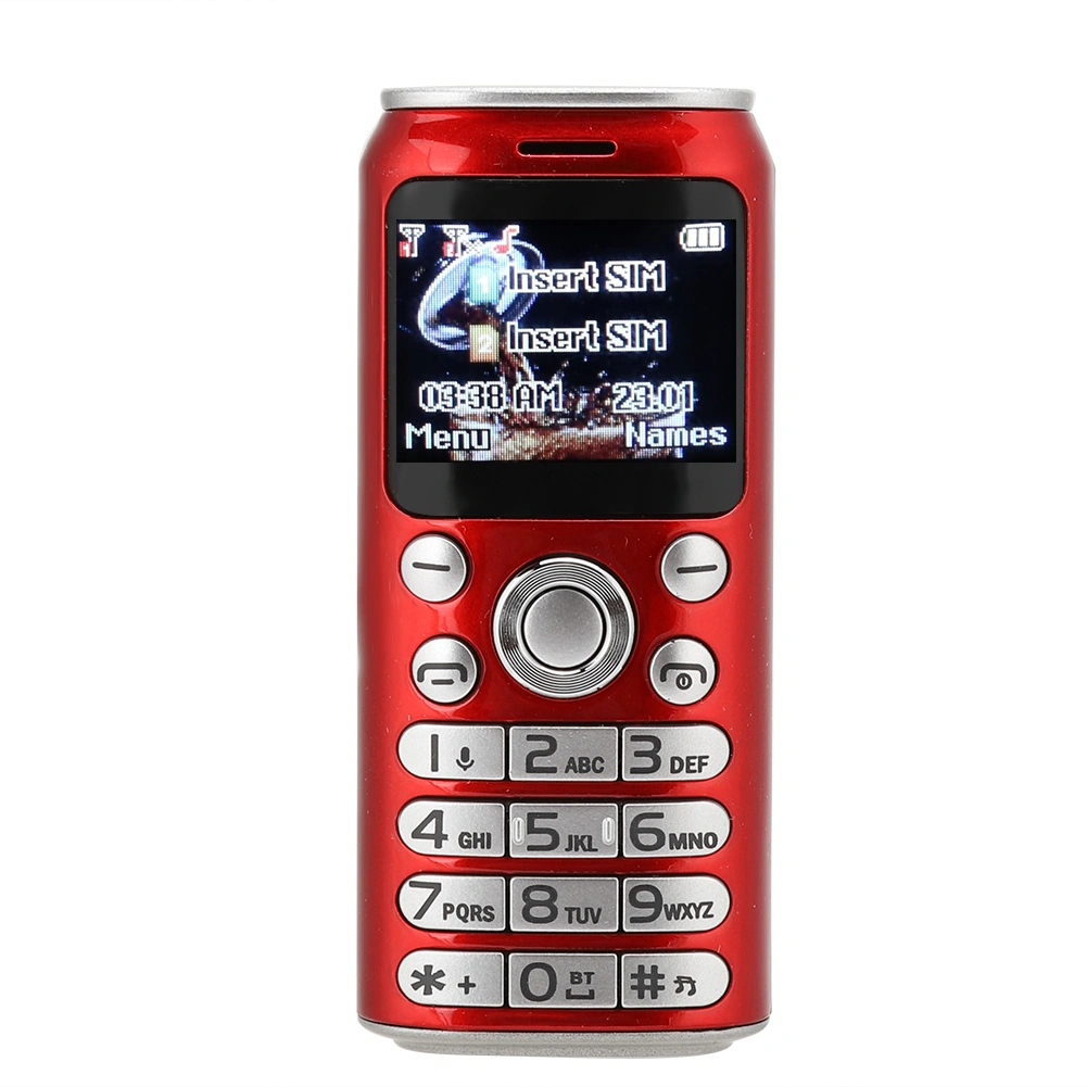 K8 Bluetooth Dialer Mini Children Kids Student Dual Card Mobile Phone with Curved ScreenRed