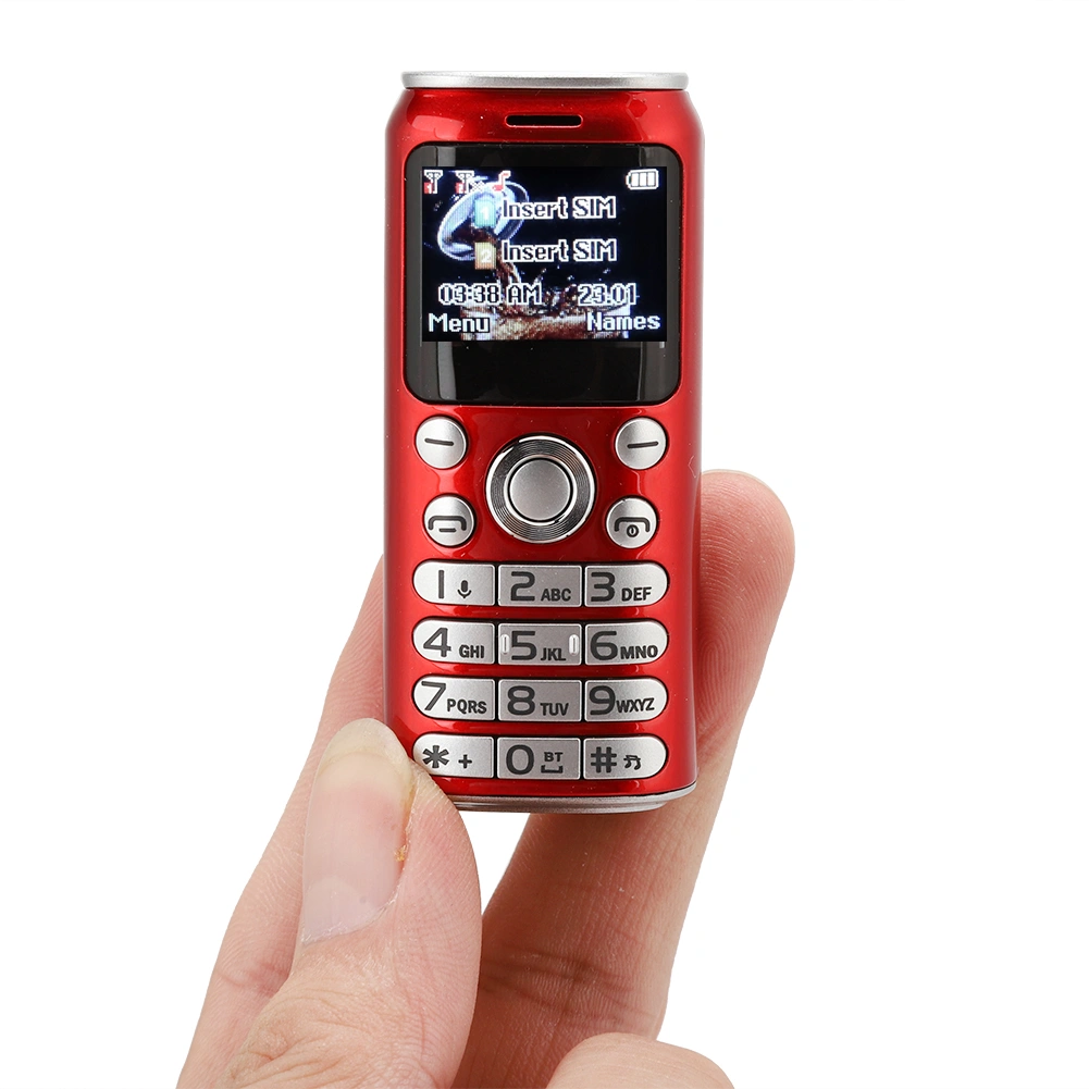 K8 Bluetooth Dialer Mini Children Kids Student Dual Card Mobile Phone with Curved ScreenRed