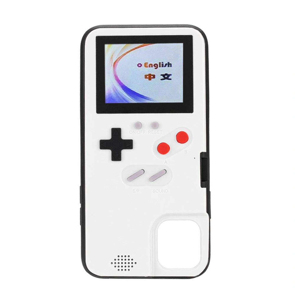 Retro Nostalgic Color Screen Handheld Game Console Mobile Phone Cover Case for iPhone 11White