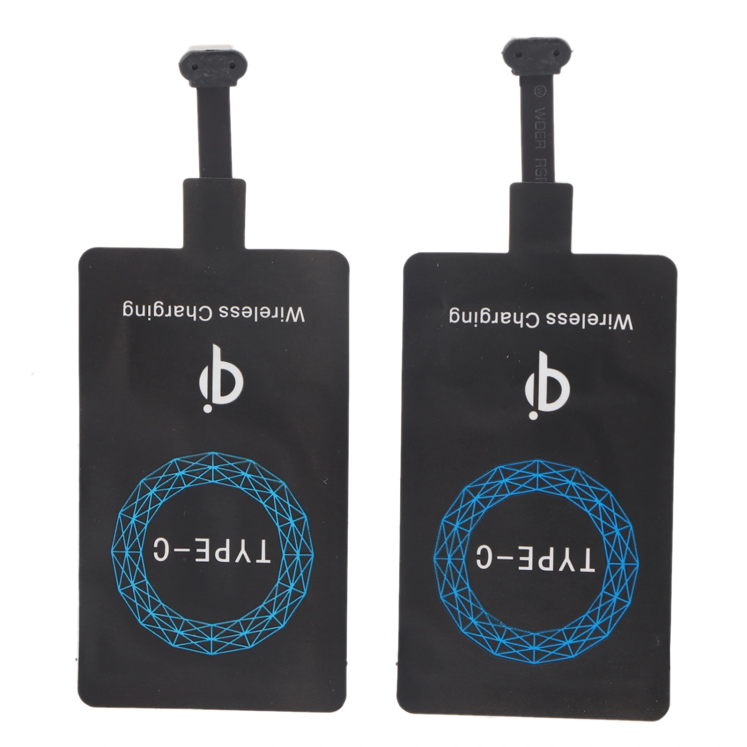2PCS Type C QI Wireless Charger Self Adhesive Sticker Charging Receiver for Mobile Phone