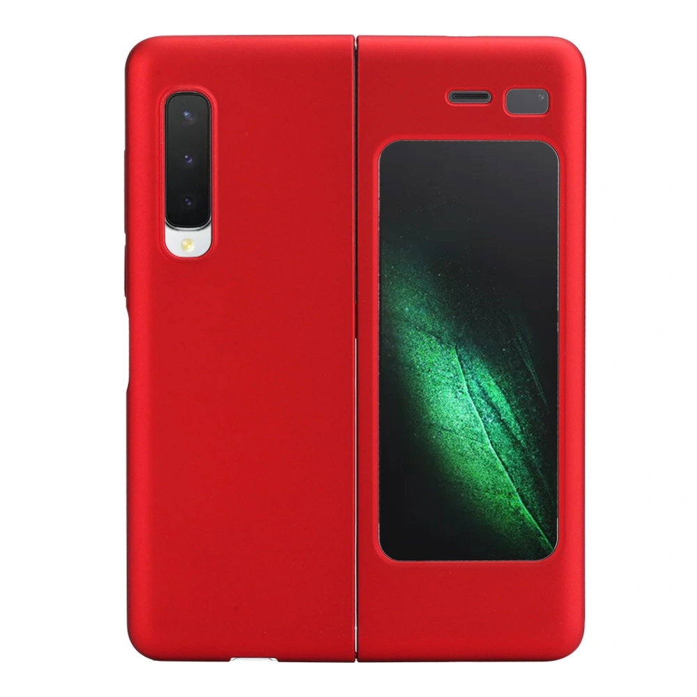 High Quality Hard Plastic Luxury PC Frosted Omnibearing Protection Folding Mobile Phone Shell for Samsung GalaxyCola Red