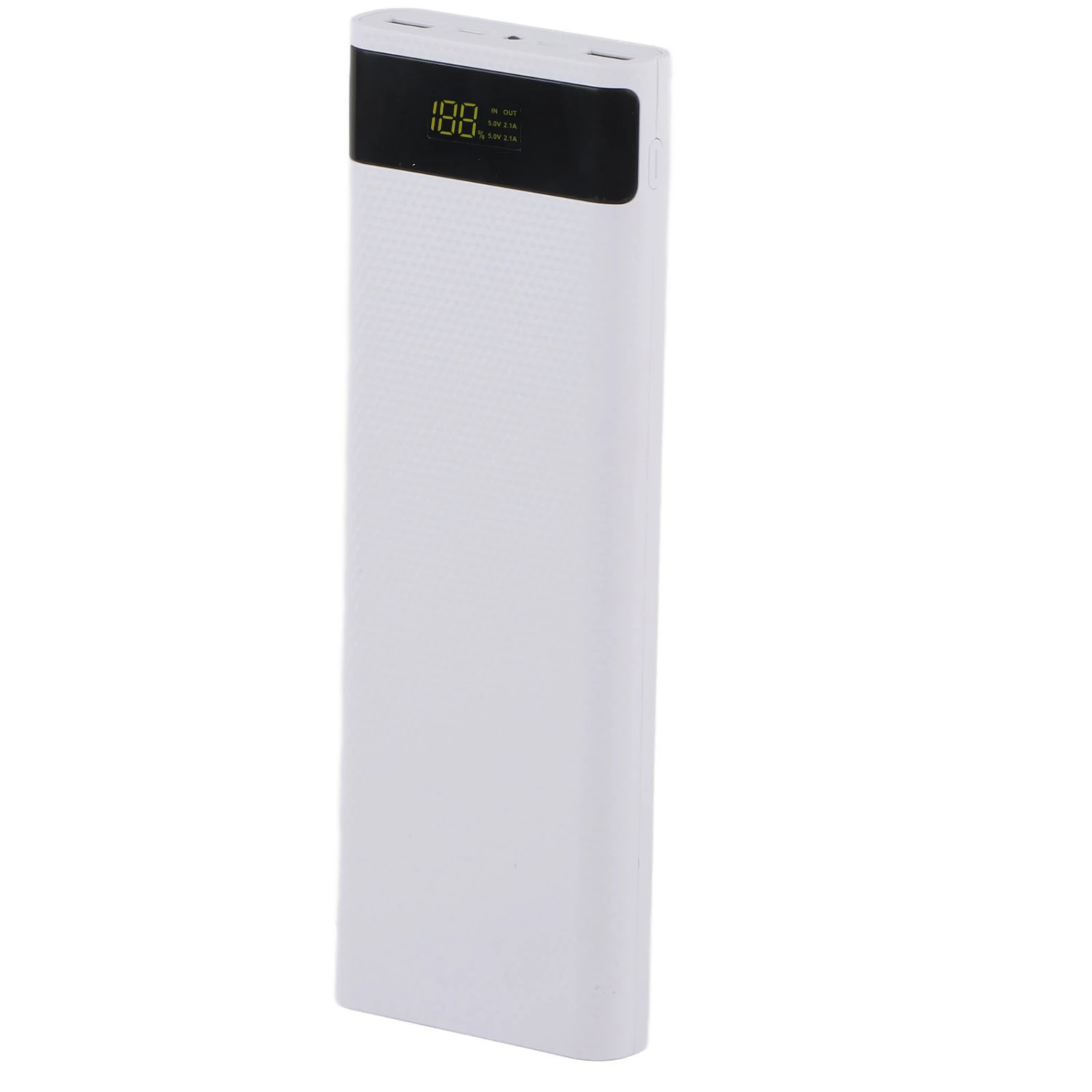 S10 High Quality ABS 10 x 18650 Portable DIY Normal Battery Box No Welding Mobile Power Case Kit blanc