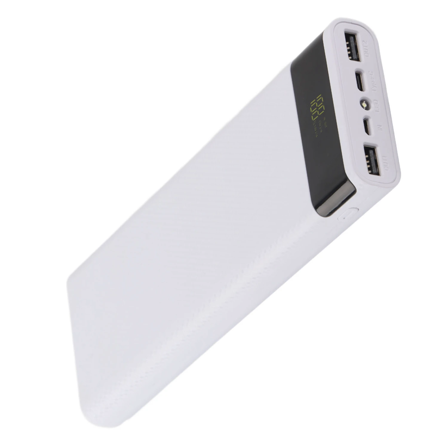 S10 High Quality ABS 10 x 18650 Portable DIY Normal Battery Box No Welding Mobile Power Case Kit blanc
