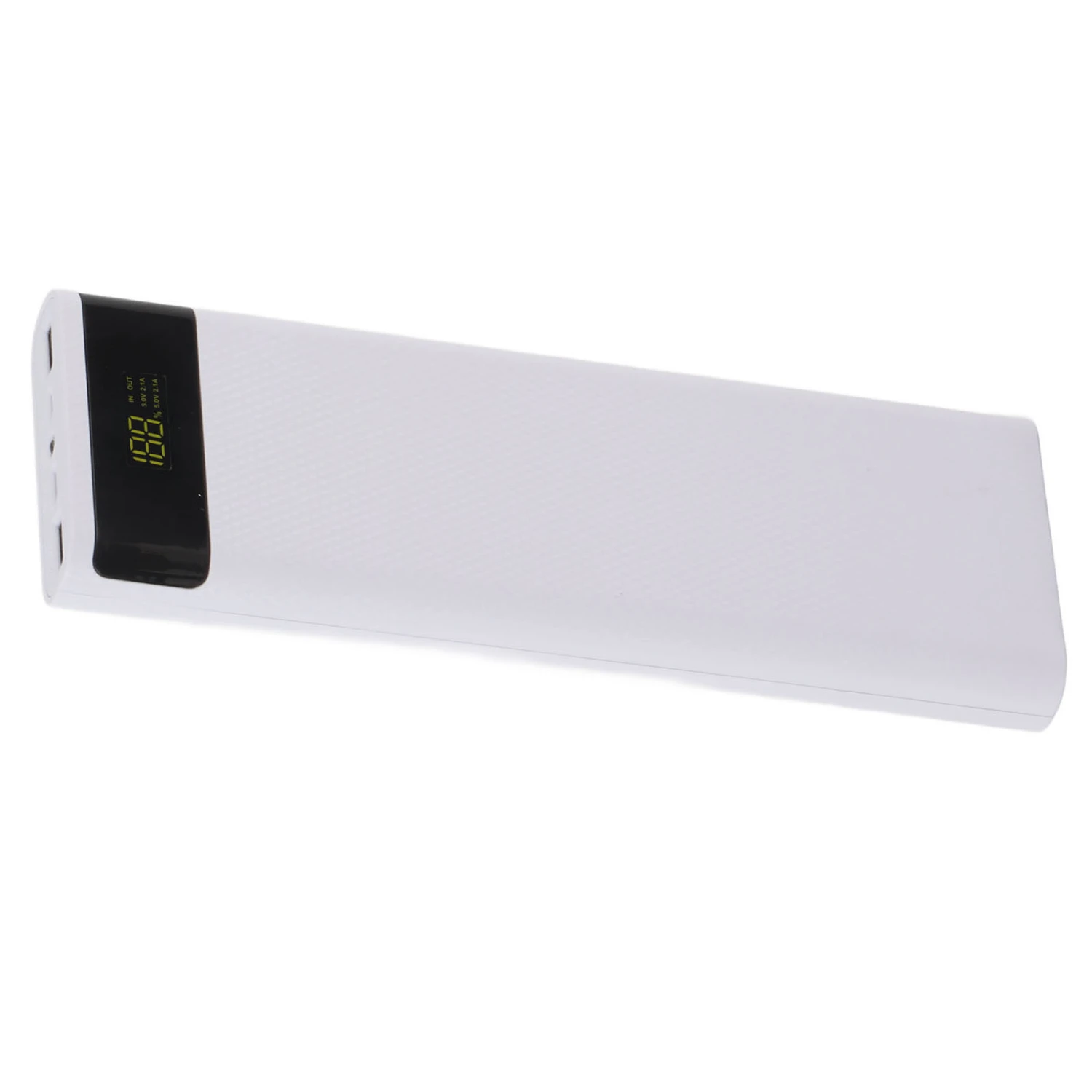 S10 High Quality ABS 10 x 18650 Portable DIY Normal Battery Box No Welding Mobile Power Case Kit blanc