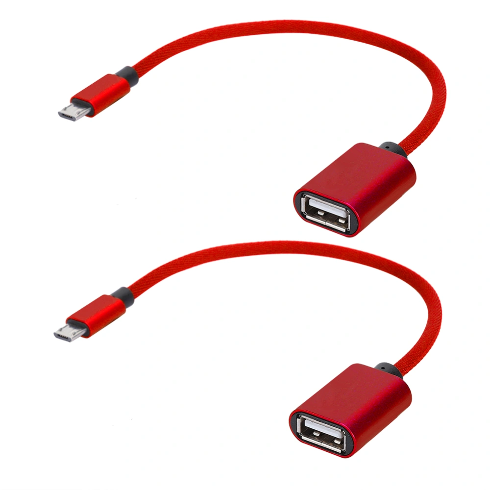 Type-C OTG Data Cable USB Adapter OTG Adapter Converter Micro USB Cables AUX Audio Cable Adapter for AndroidRed